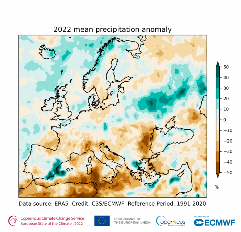 2022 war in Europa das heißeste Jahr
